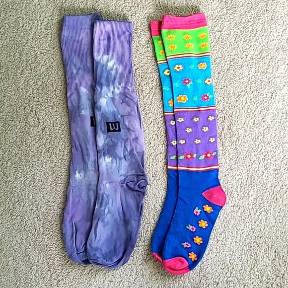 Girl's knee high socks 2 pairs - Picture 1 of 2
